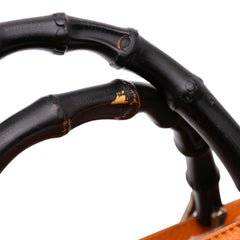 Medium Calfskin Bamboo Shopper Satchel