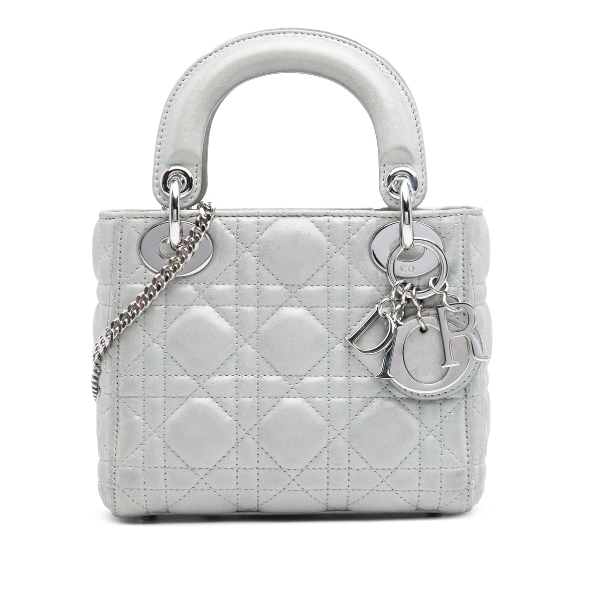 Mini Iridescent Lambskin Cannage Lady Dior