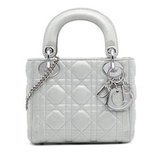 Mini Iridescent Lambskin Cannage Lady Dior