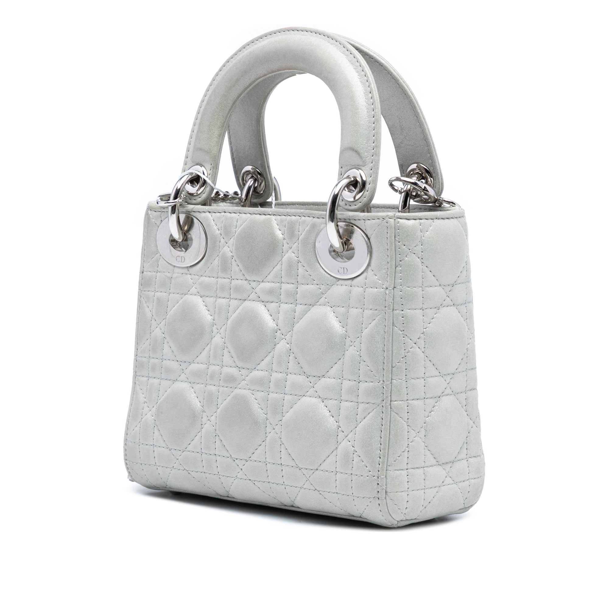 Mini Iridescent Lambskin Cannage Lady Dior