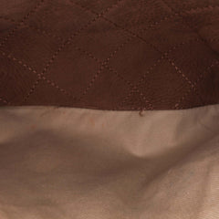 Large Quilted Nubuck Natural Beauty Split Pocket Flap