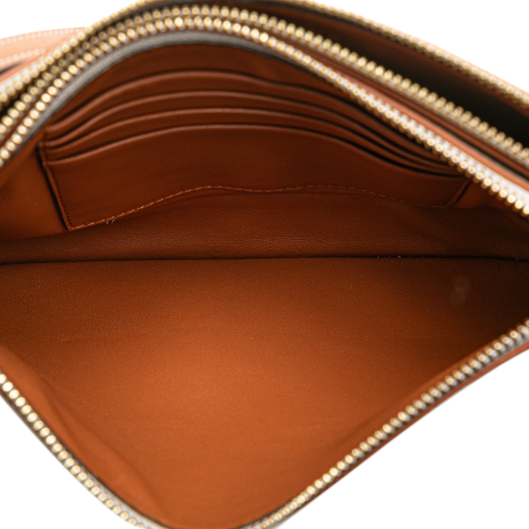 Leather Gate Double Zip Pouch