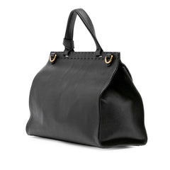 Small GG Marmont Grained Calfskin Top Handle Satchel