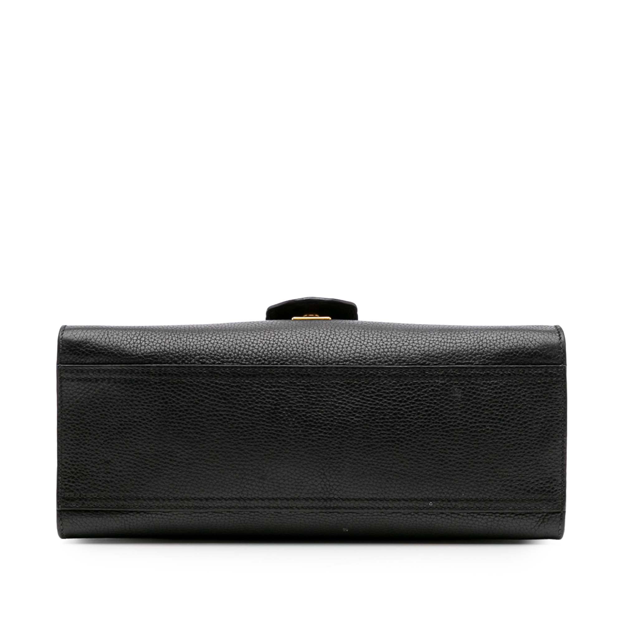 Small GG Marmont Grained Calfskin Top Handle Satchel