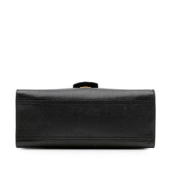Small GG Marmont Grained Calfskin Top Handle Satchel