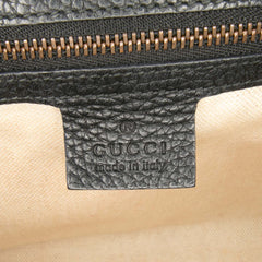 Small GG Marmont Grained Calfskin Top Handle Satchel