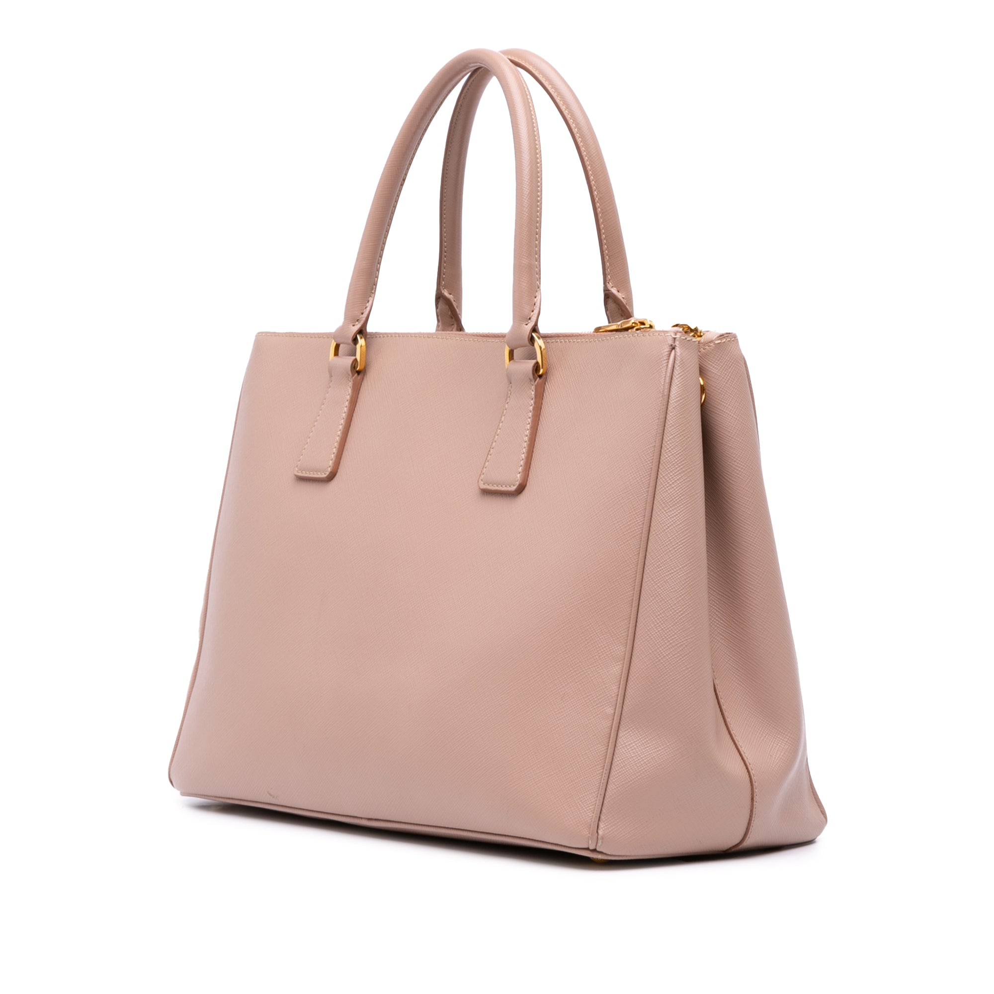 Saffiano Lux Galleria Double Zip Front Pocket Satchel