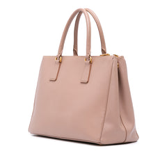 Saffiano Lux Galleria Double Zip Front Pocket Satchel