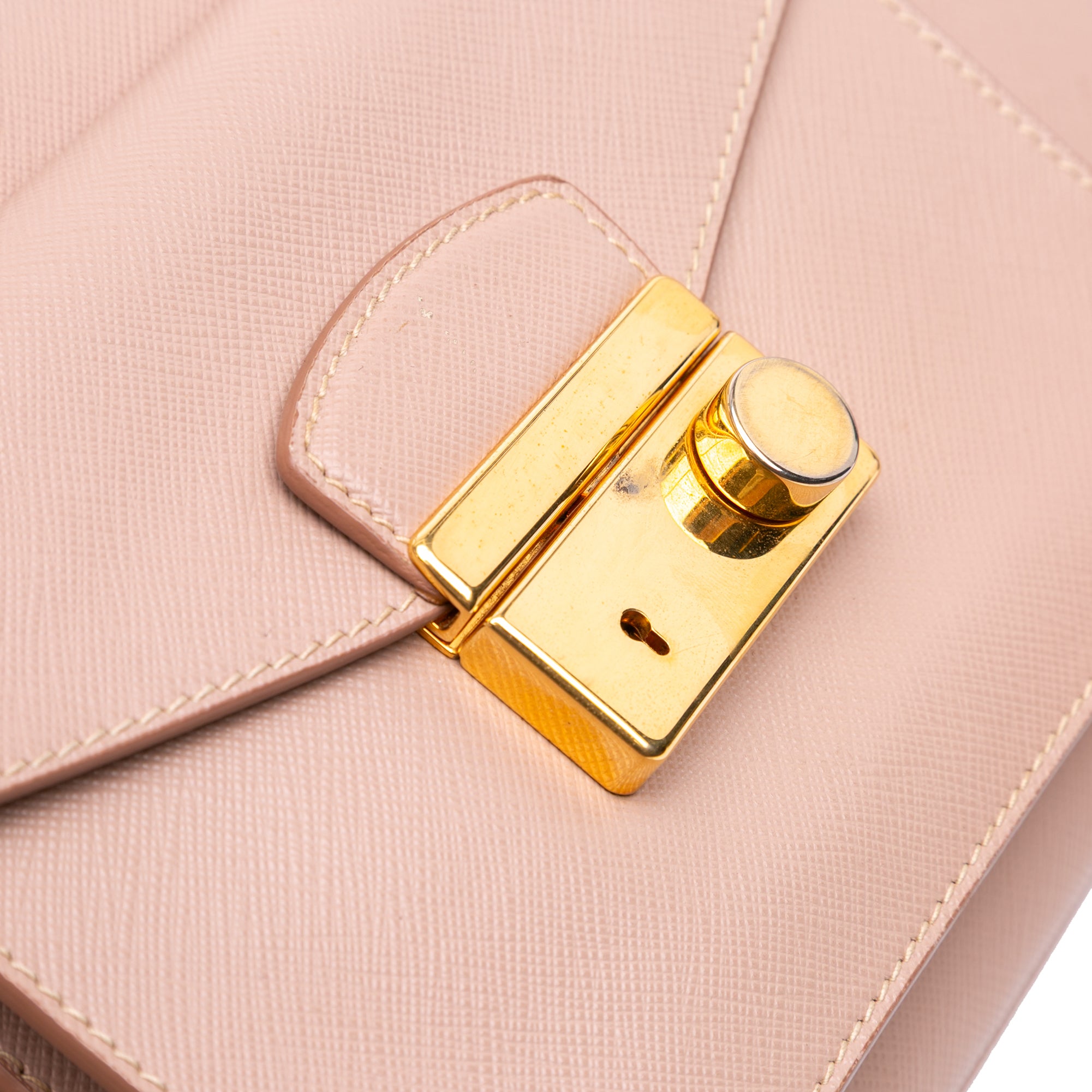 Saffiano Lux Galleria Double Zip Front Pocket Satchel