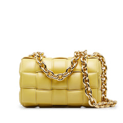 Nappa Intrecciato Padded Chain Cassette Satchel
