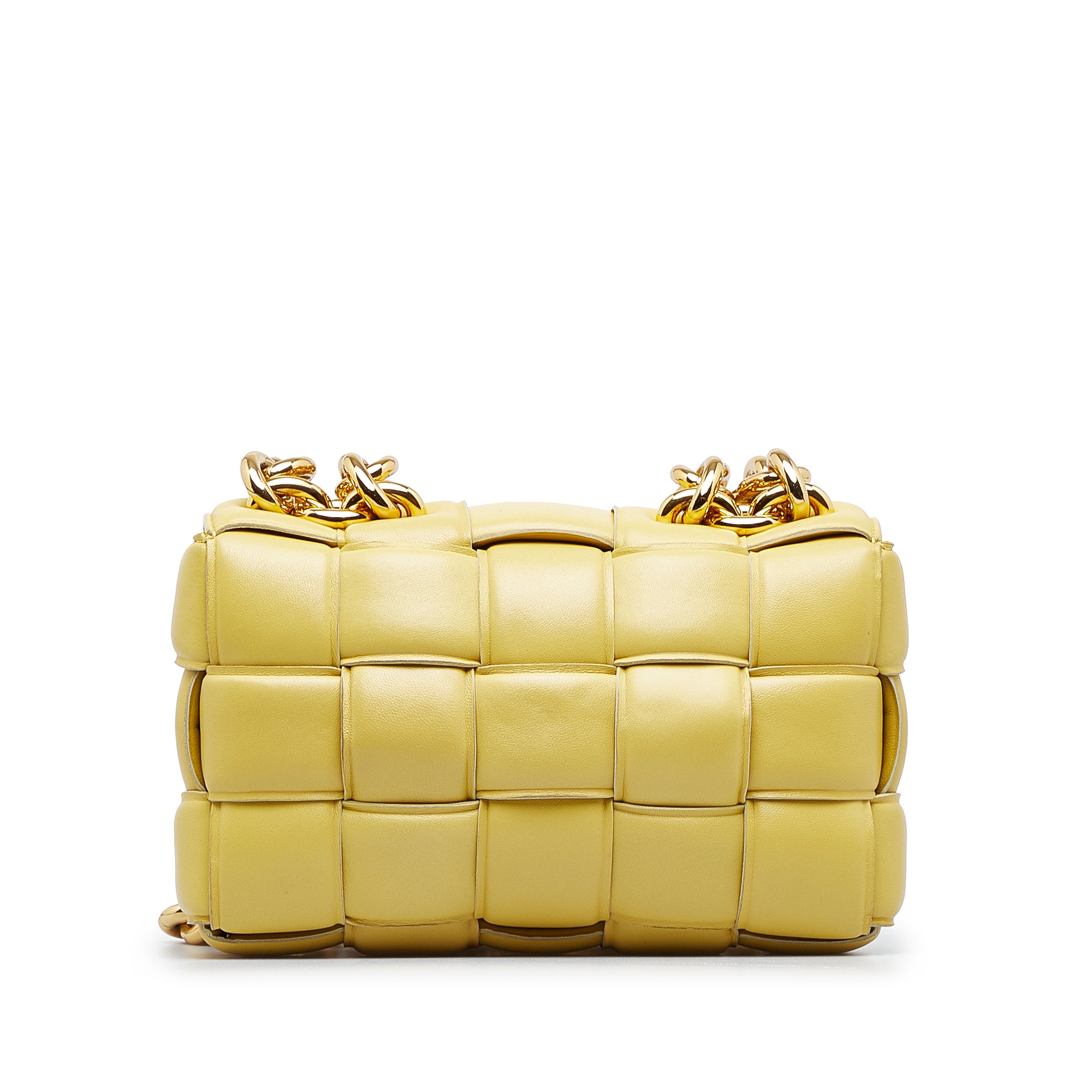 Nappa Intrecciato Padded Chain Cassette Satchel