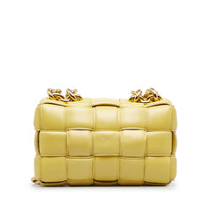 Nappa Intrecciato Padded Chain Cassette Satchel