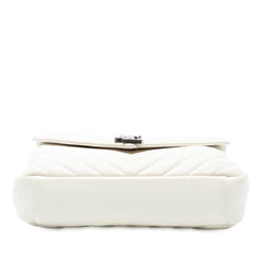 Medium Chevron Sheepskin Monogram College Satchel