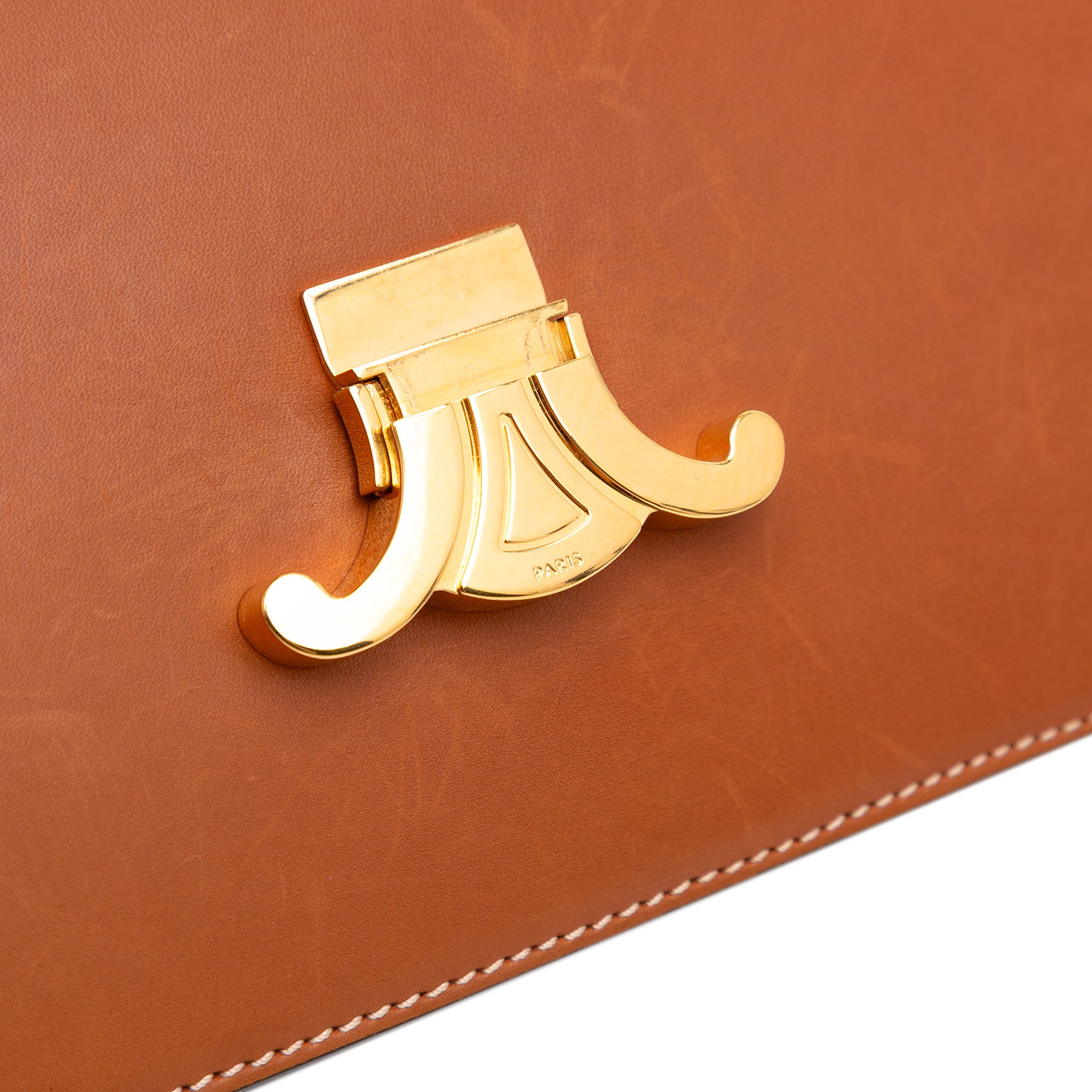 Shiny Calfskin Claude Shoulder Bag