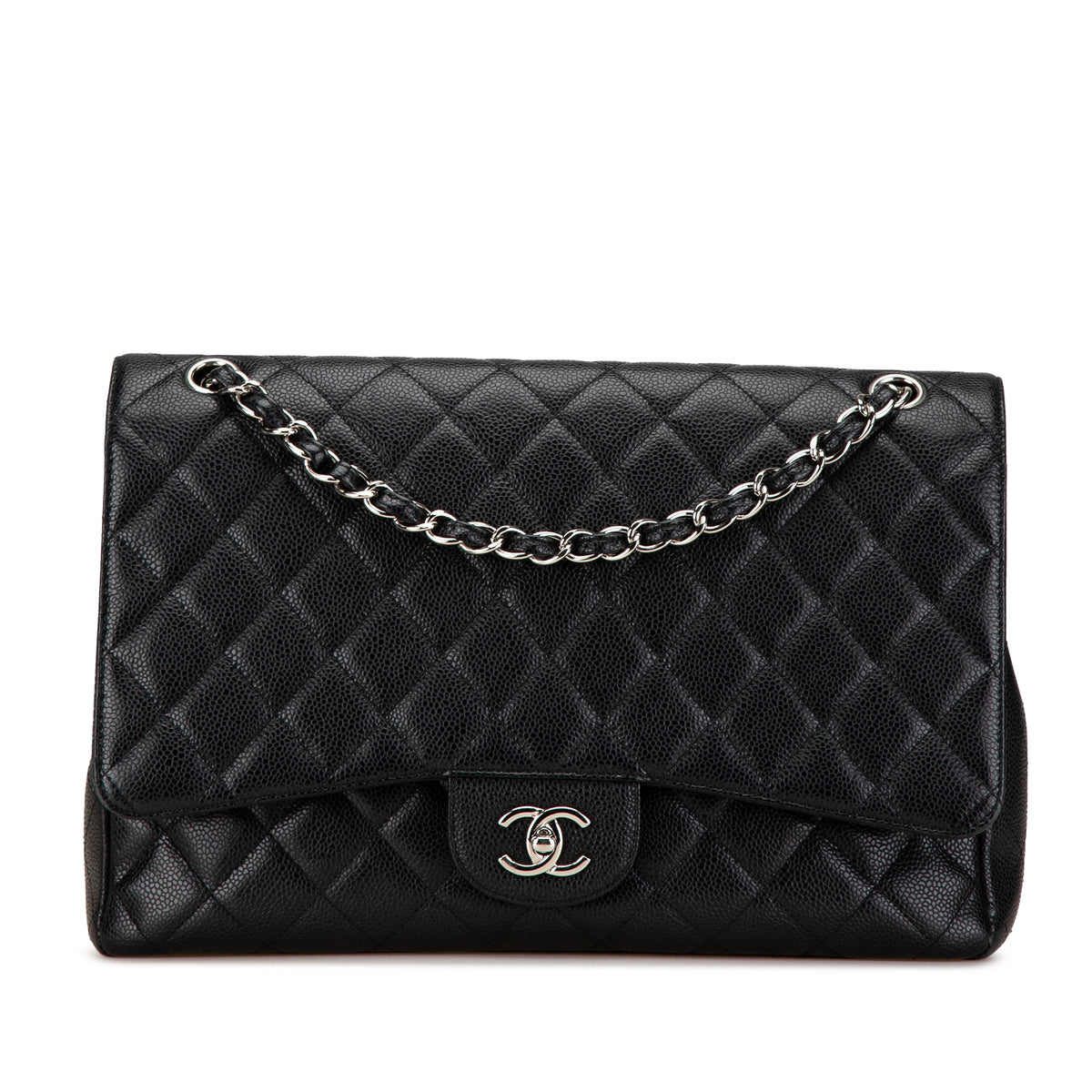 Maxi Classic Caviar Single Flap