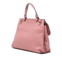 Medium Leather Bamboo Daily Satchel