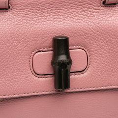 Medium Leather Bamboo Daily Satchel