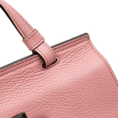 Medium Leather Bamboo Daily Satchel