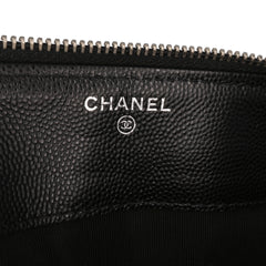 CC Chevron Caviar Pouch