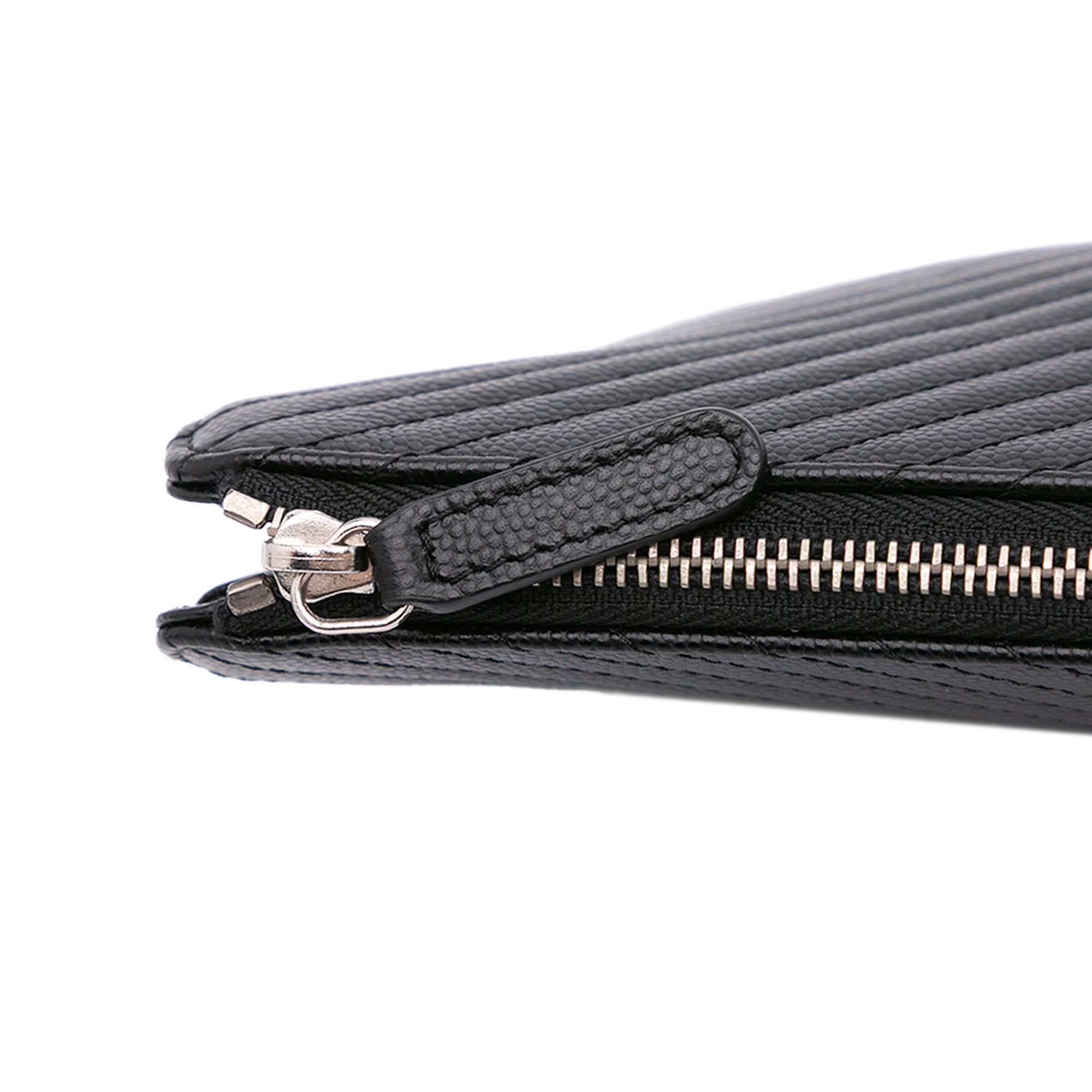 CC Chevron Caviar Pouch