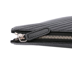 CC Chevron Caviar Pouch