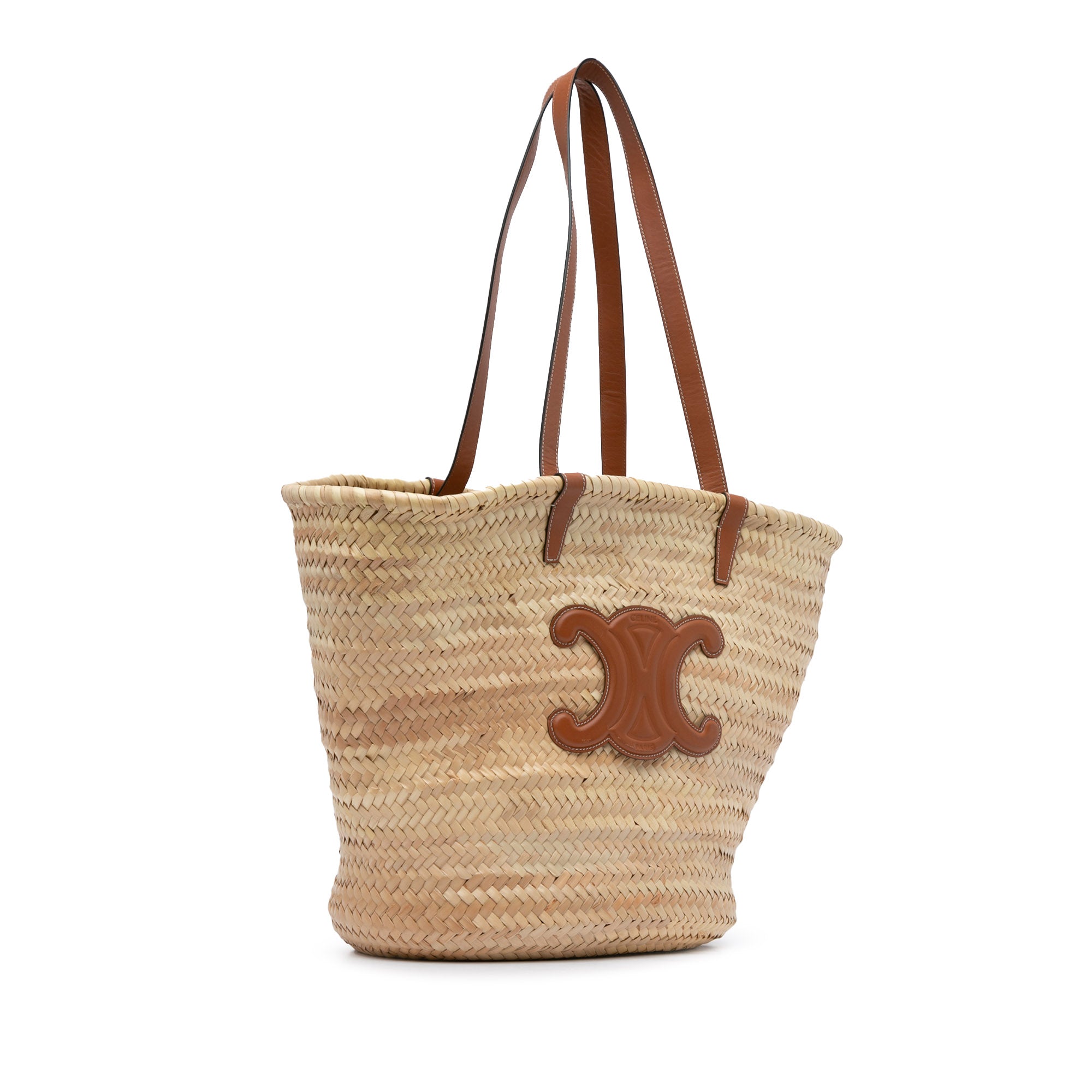 Large Triomphe Raffia Panier Tote