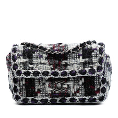 Mini Rectangular Quilted Tweed Single Flap