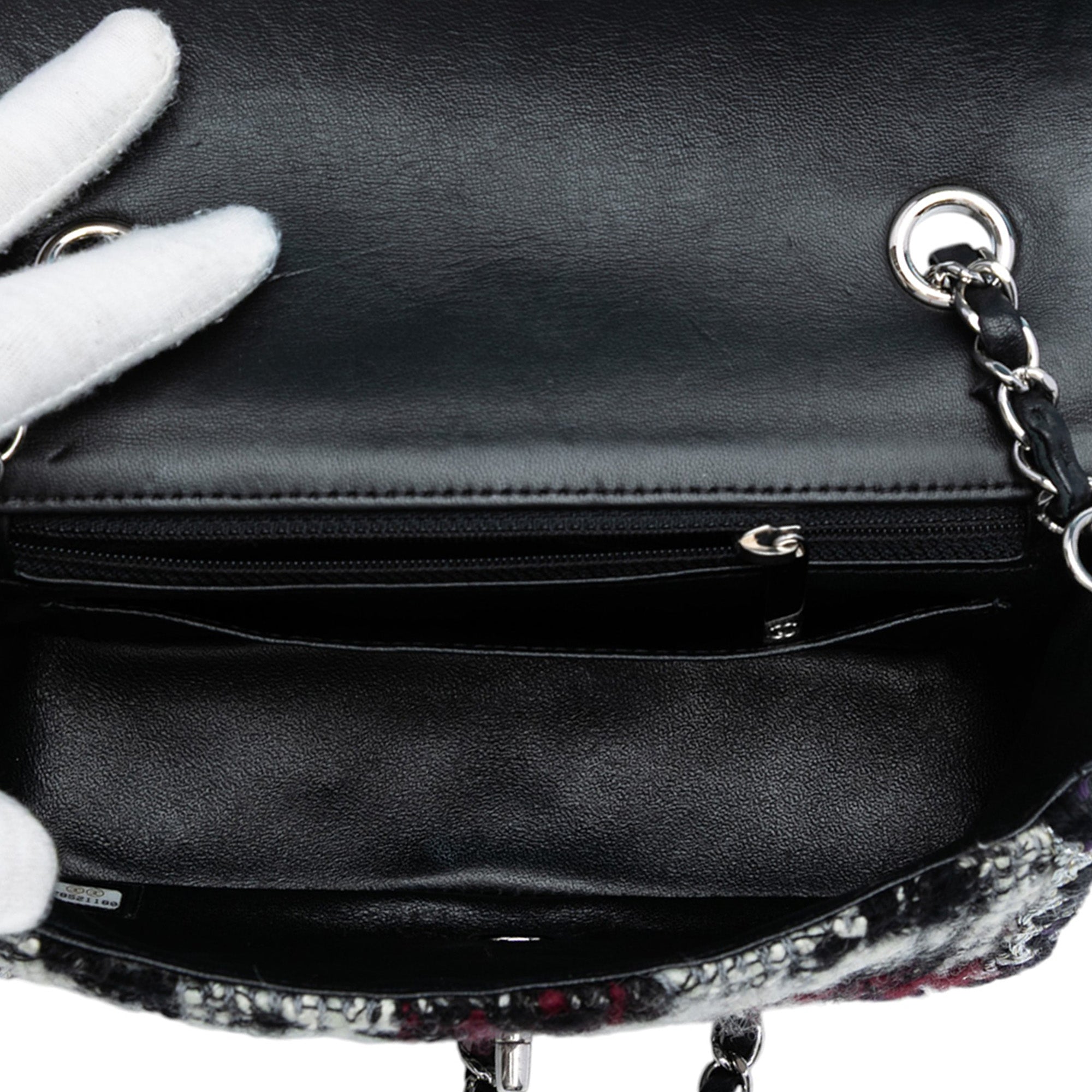 Mini Rectangular Quilted Tweed Single Flap