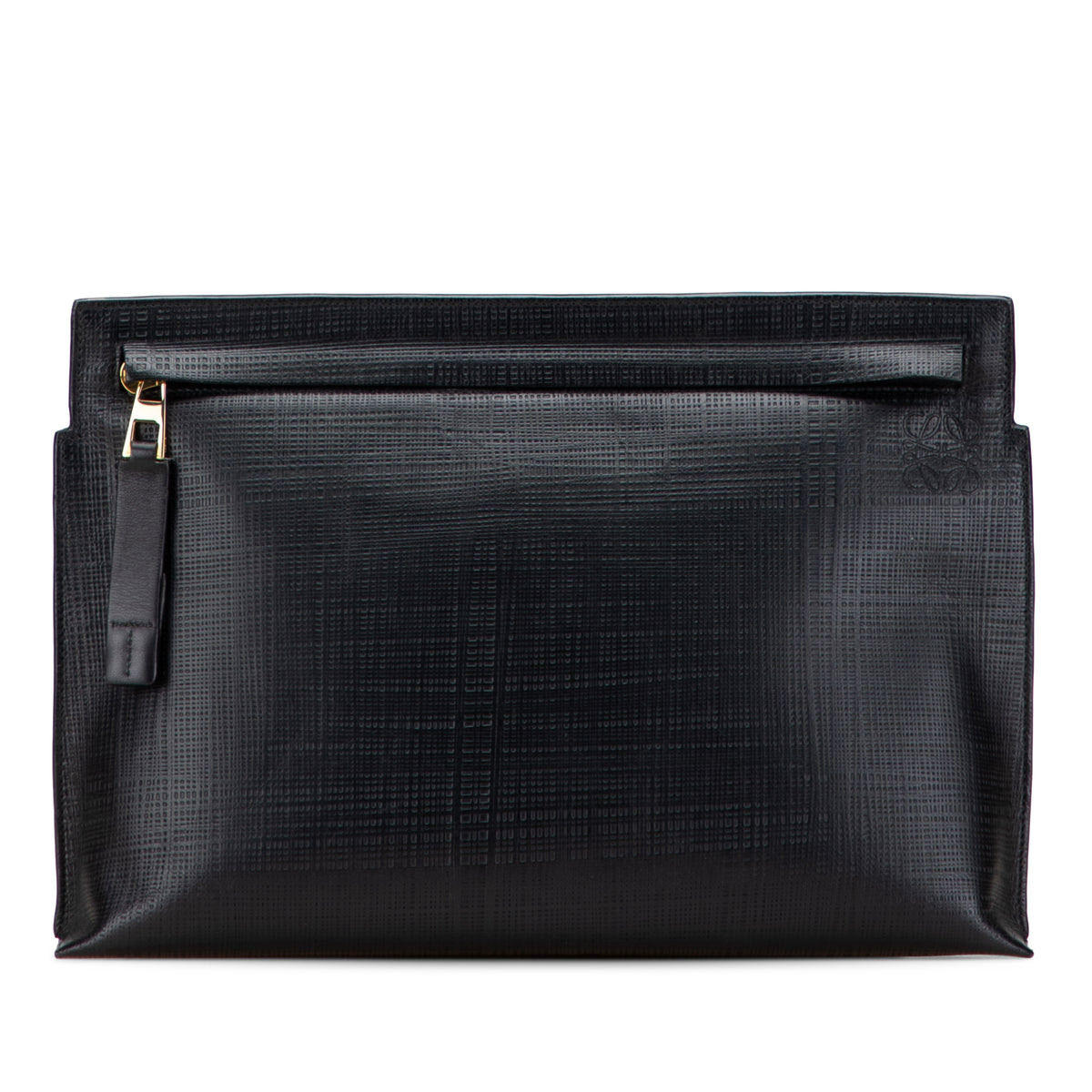 Leather Anagram T Clutch
