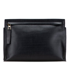 Leather Anagram T Clutch