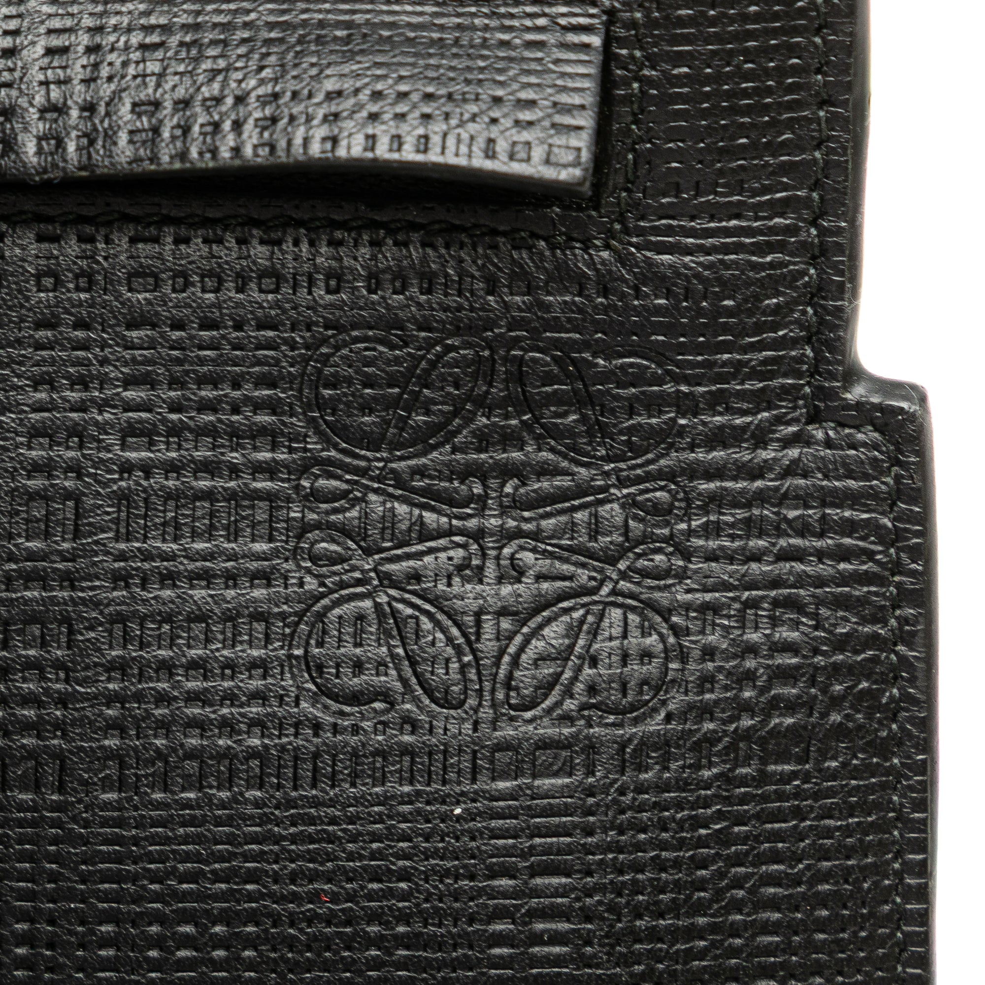 Leather Anagram T Clutch
