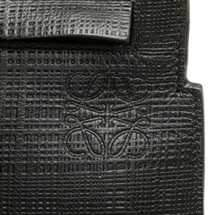 Leather Anagram T Clutch