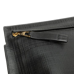 Leather Anagram T Clutch