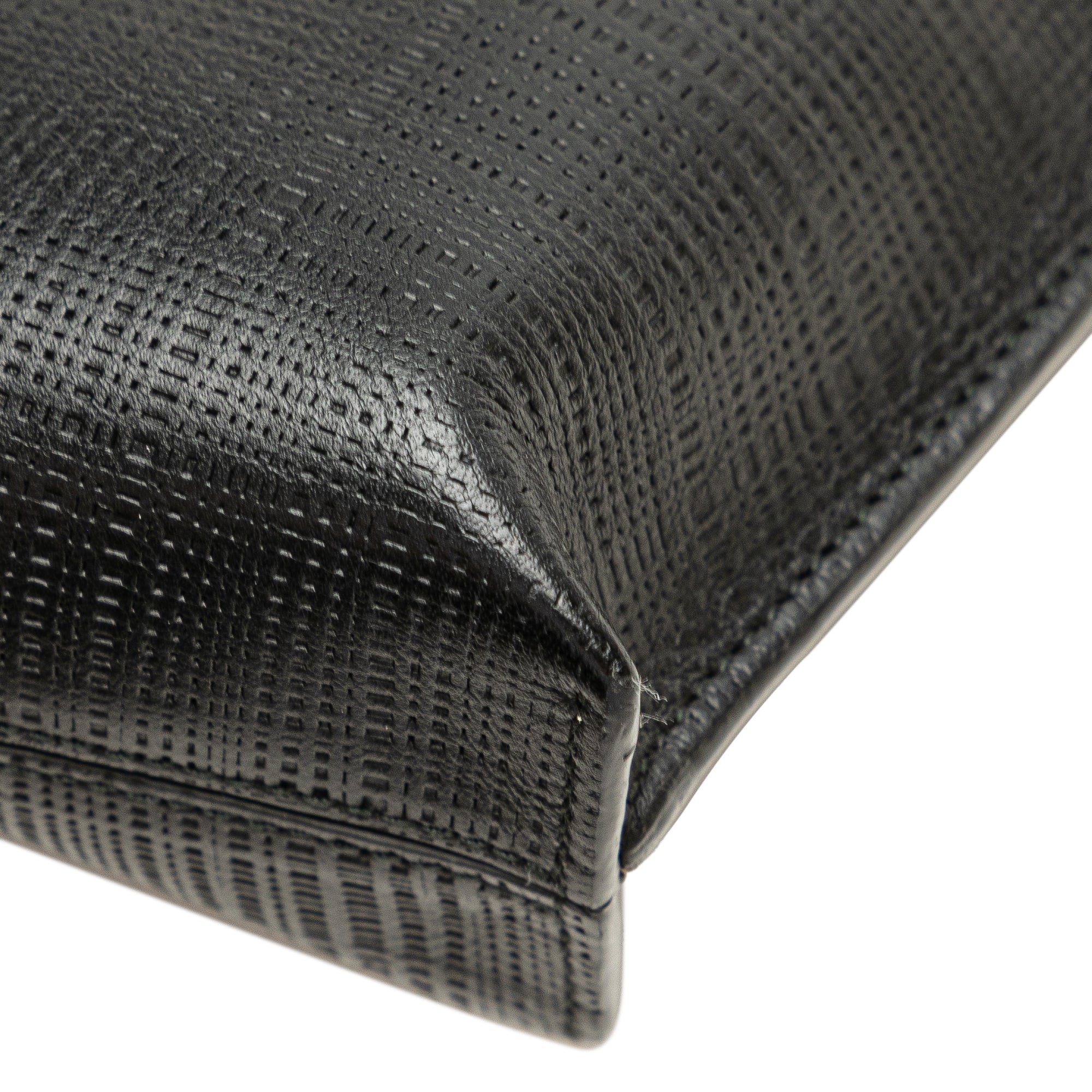 Leather Anagram T Clutch