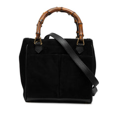Suede Bamboo Satchel