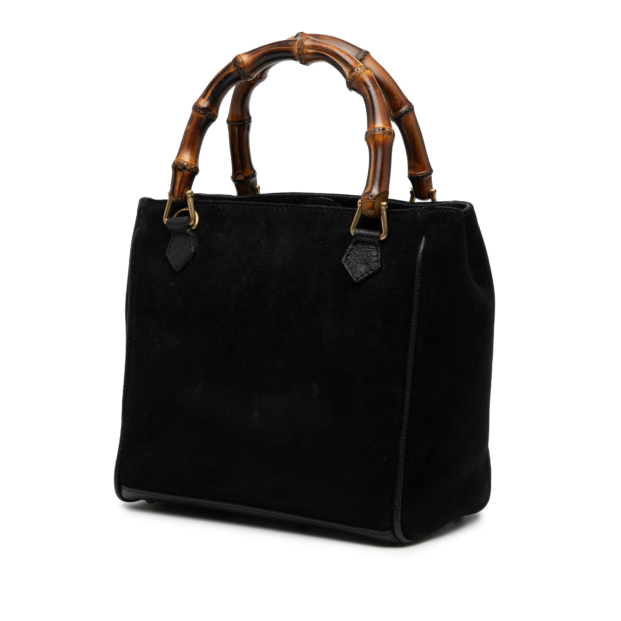 Suede Bamboo Satchel