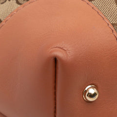 GG Canvas Heart Bit Satchel