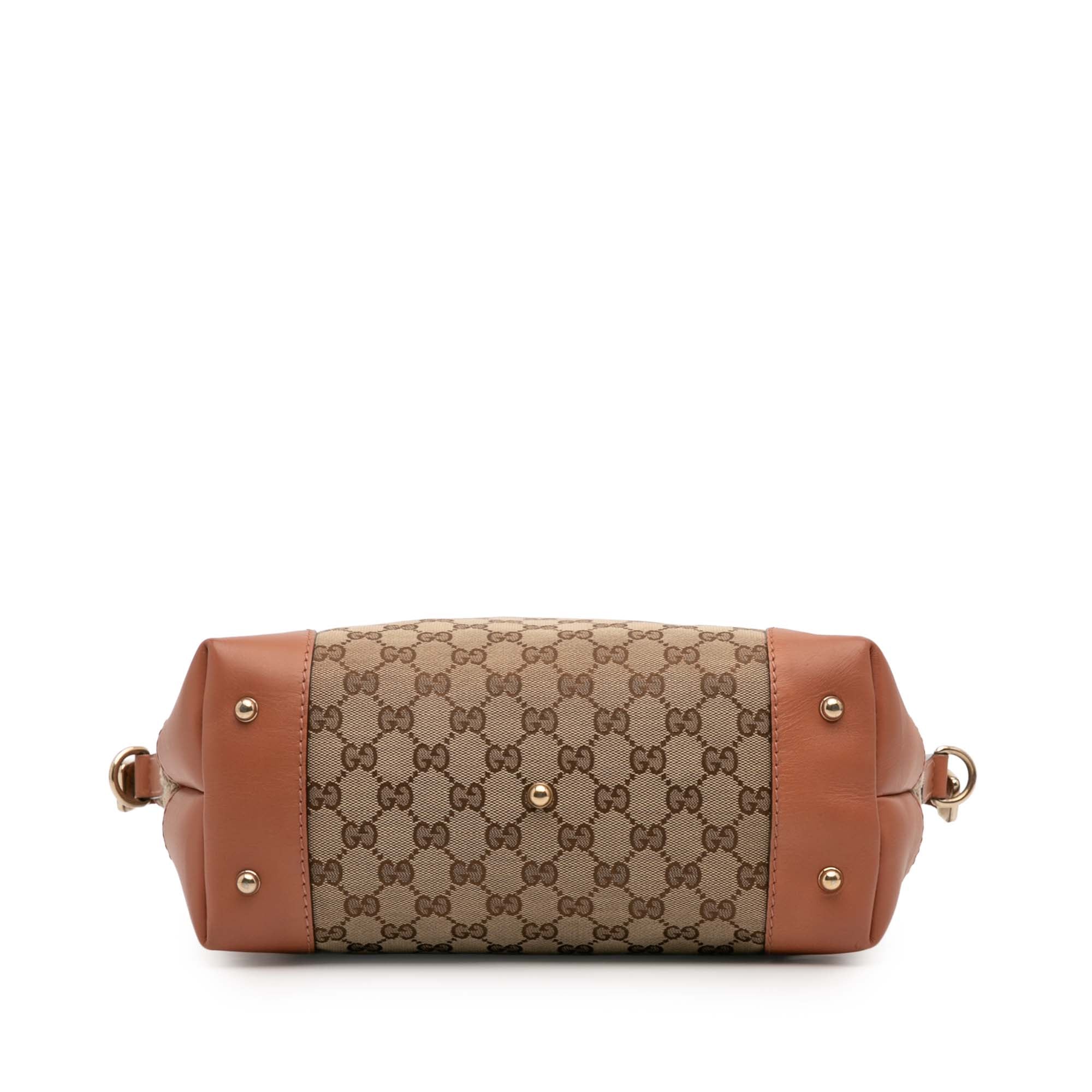 GG Canvas Heart Bit Satchel
