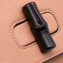 Medium Leather Bamboo Daily Satchel