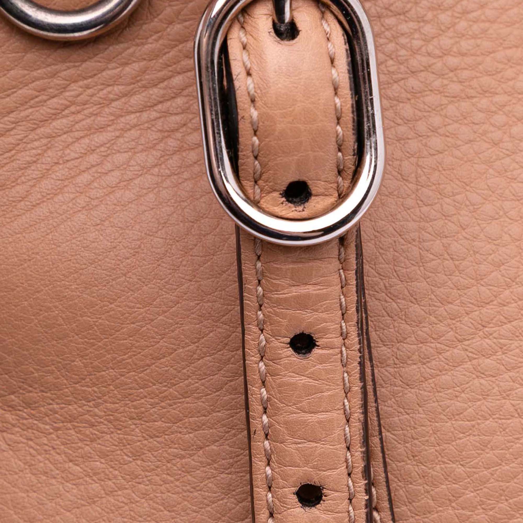Medium Leather Bamboo Daily Satchel