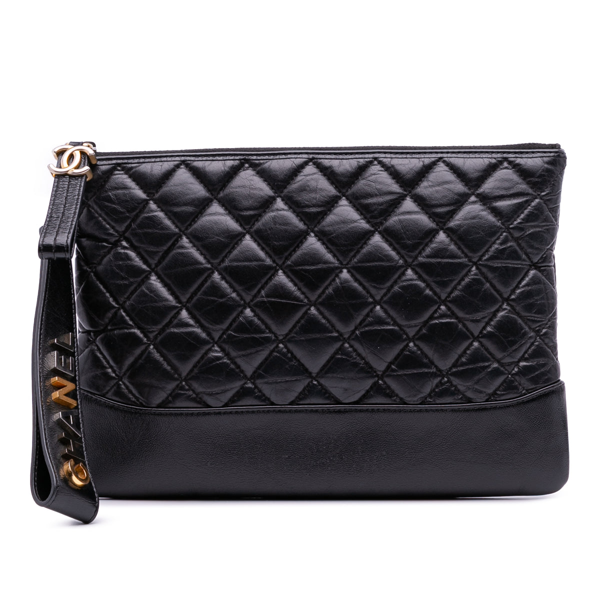 Medium Aged Calfskin Gabrielle O Case Clutch
