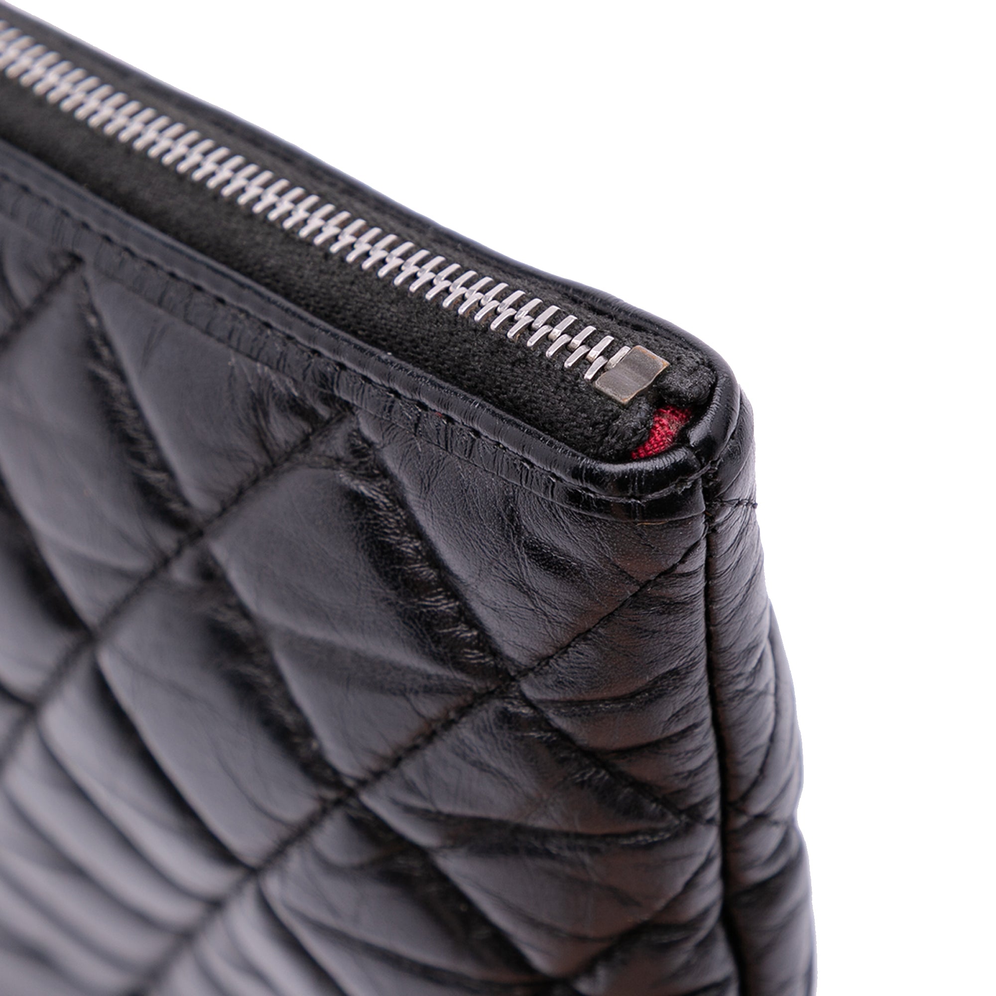 Medium Aged Calfskin Gabrielle O Case Clutch