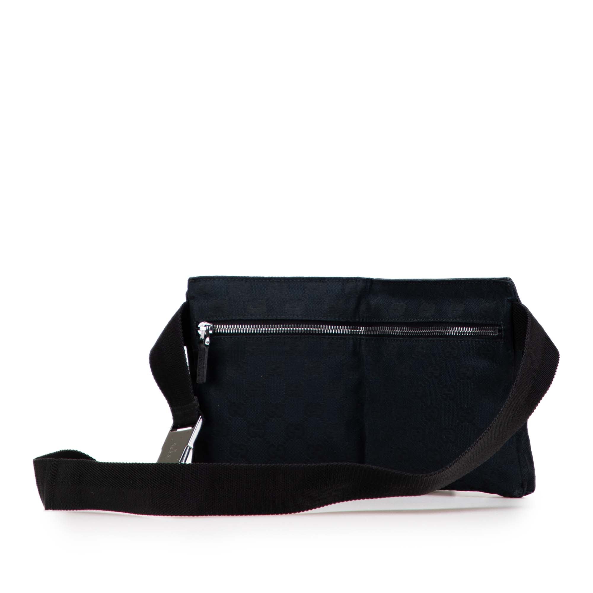GG Canvas Double Pocket Belt Bag