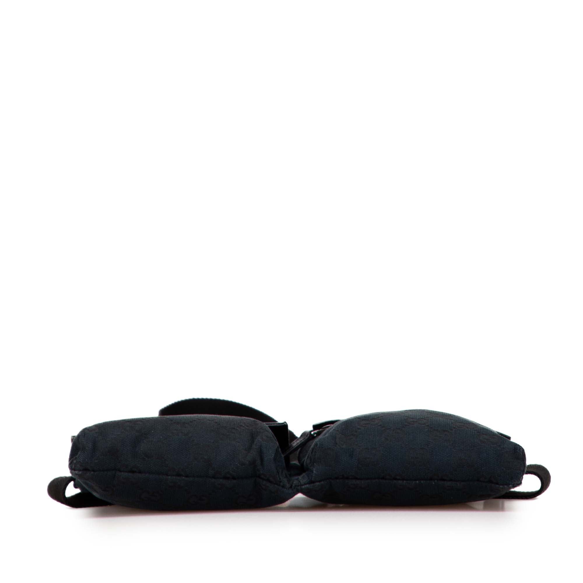 GG Canvas Double Pocket Belt Bag