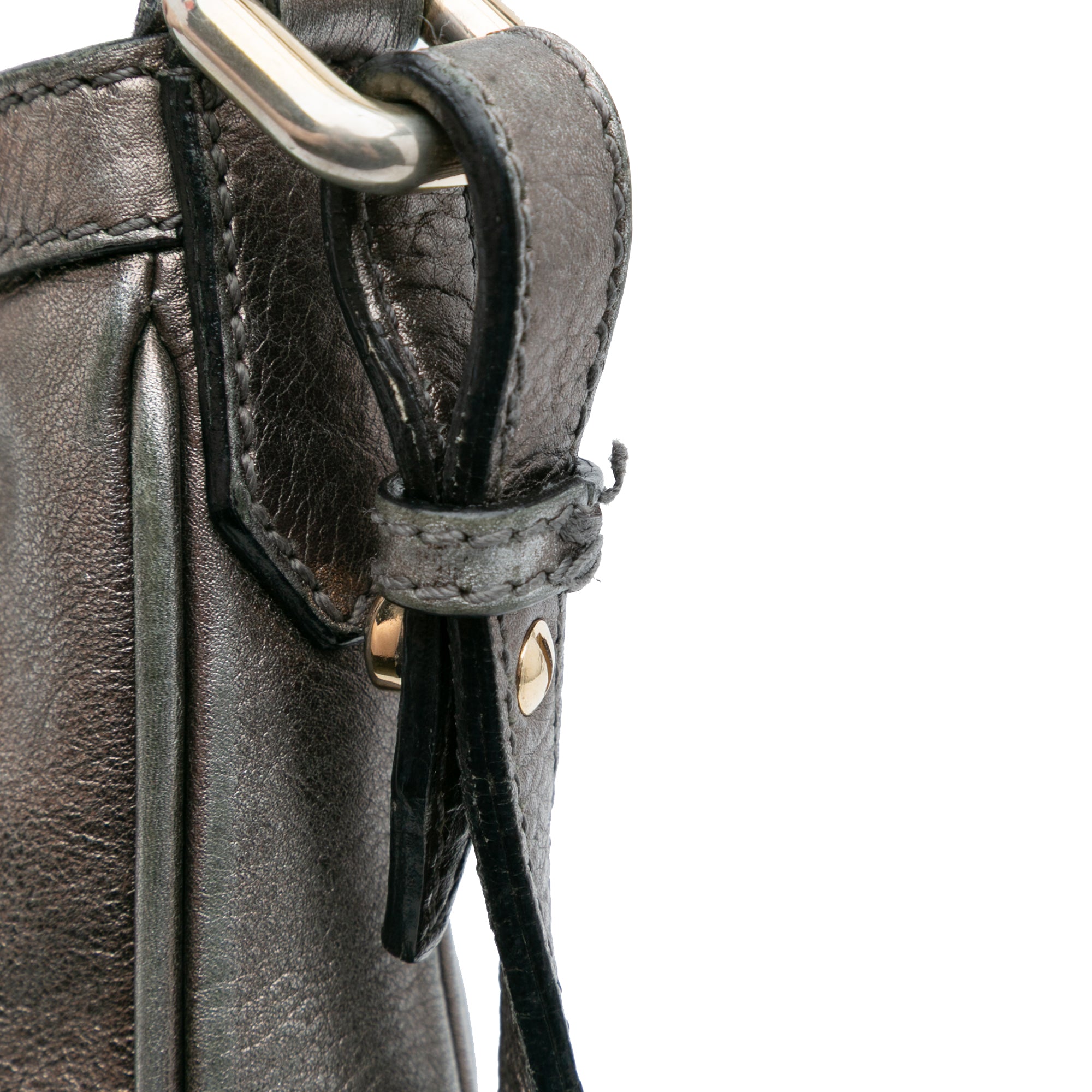 Shimmer Check Coated Canvas Crossbody