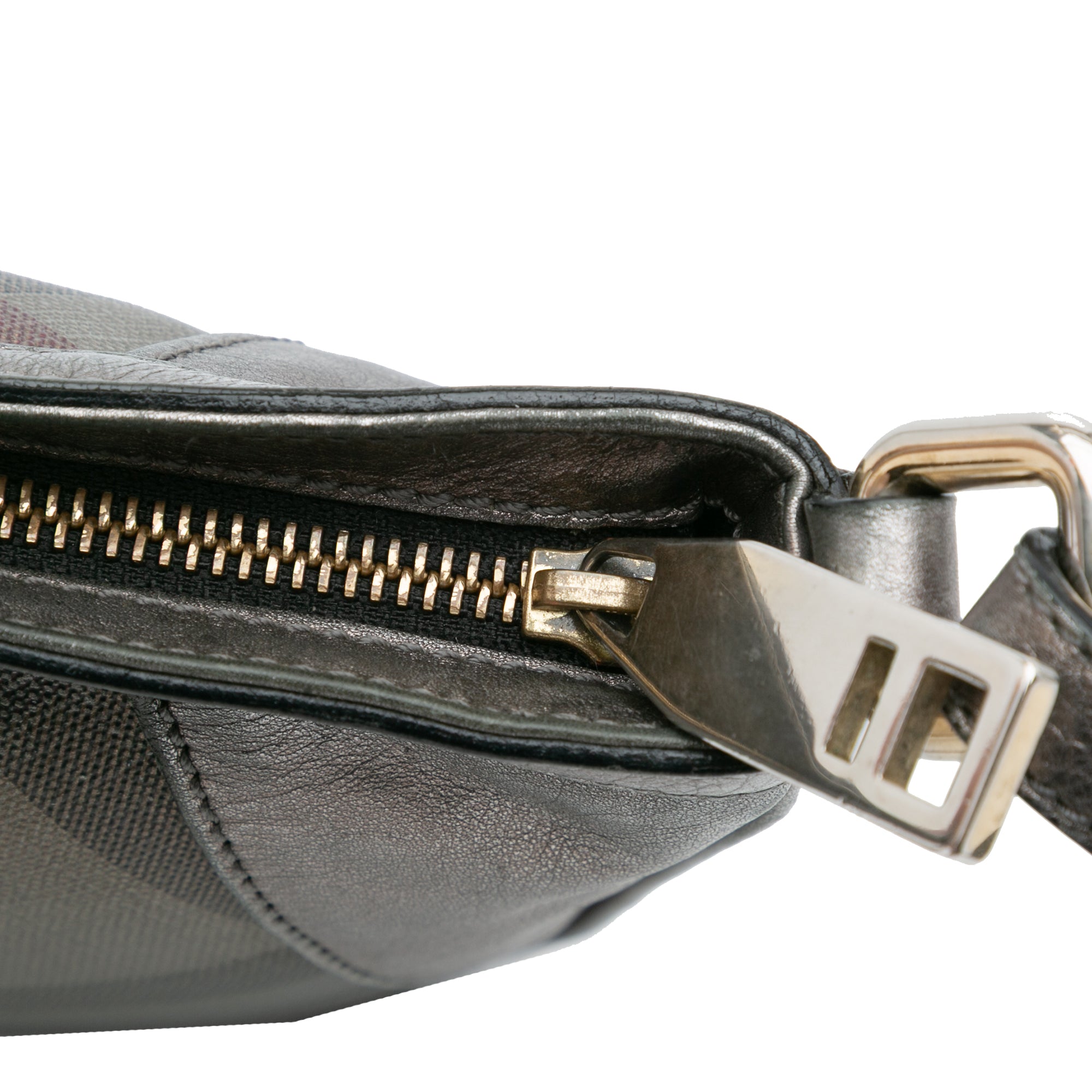 Shimmer Check Coated Canvas Crossbody