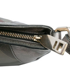 Shimmer Check Coated Canvas Crossbody