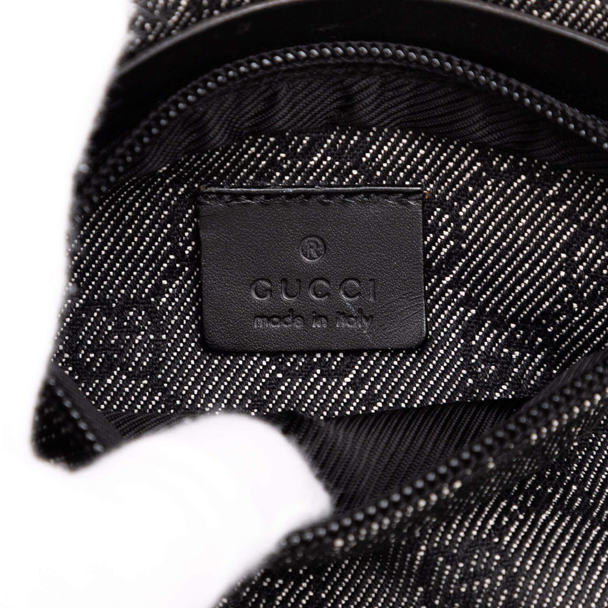 GG Denim Double Pocket Belt Bag