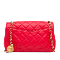 Mini Rectangular Lambskin Pearl Crush Flap