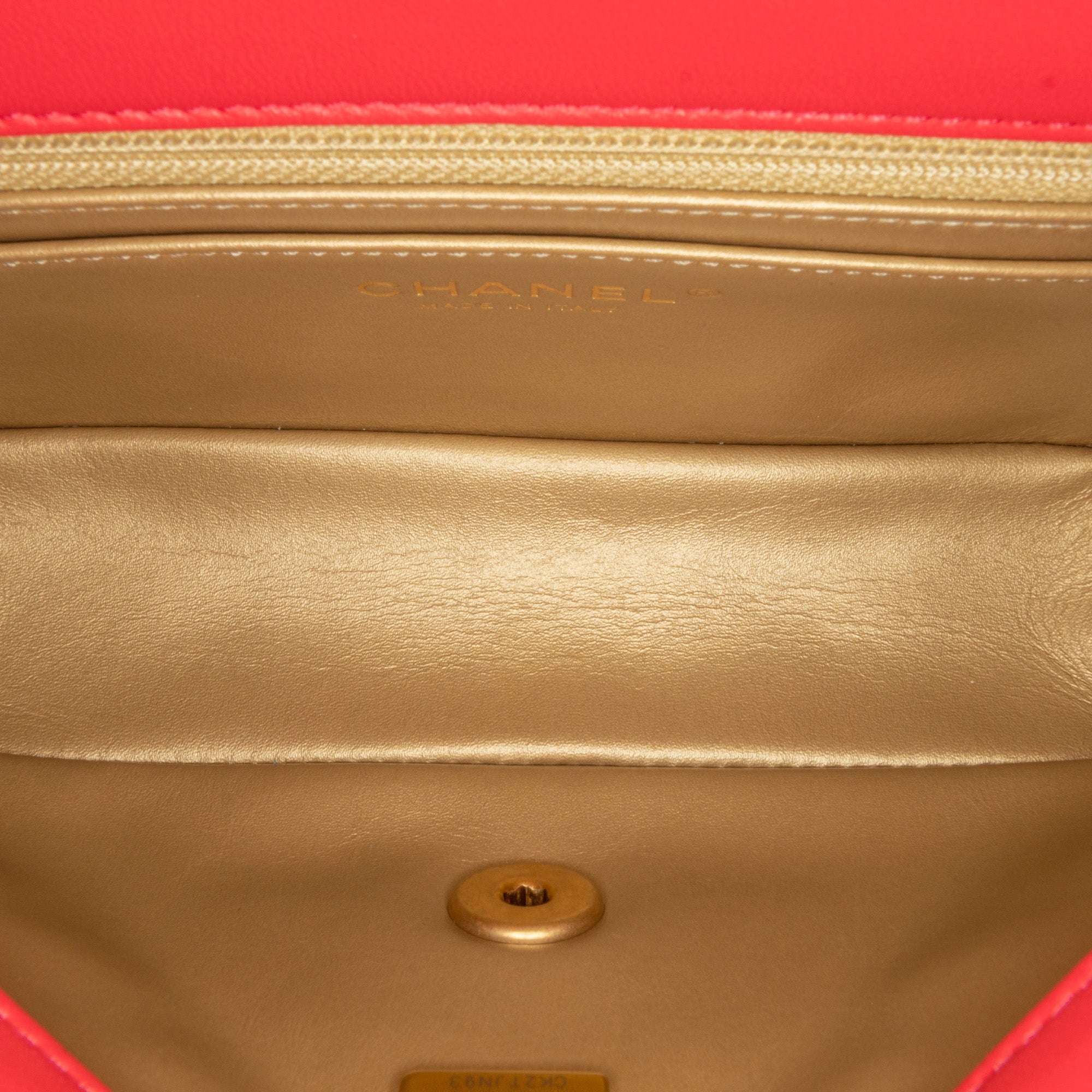 Mini Rectangular Lambskin Pearl Crush Flap